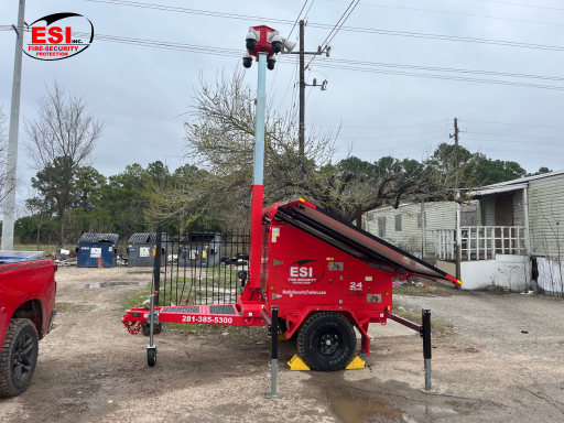 Mobile Security Trailer with Proactive Video Monitoring for Precise Detection