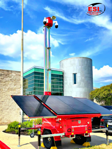 Mobile security trailer with proactive video monitoring