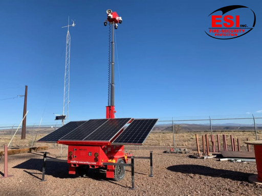 Remote Site Security using Solar Mobile Security Trailer for 24/7 protection without internet or power connectivity