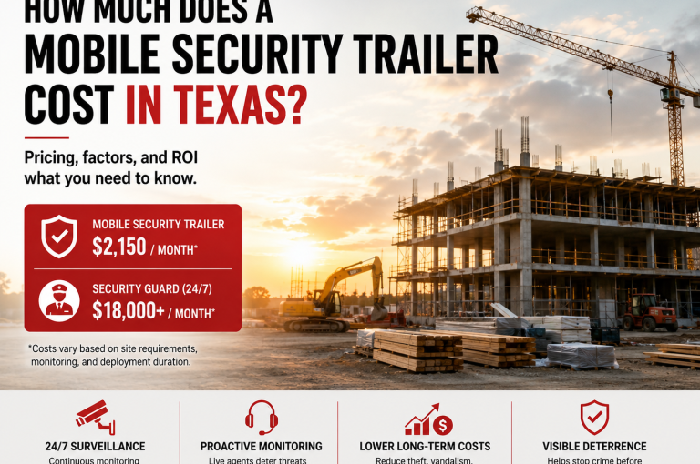 mobile security trailer cost comparison for a Texas construction site
