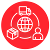 WAREHOUSE DISTRIBUTION ICON WAREHOUSE DISTRIBUTION ICON